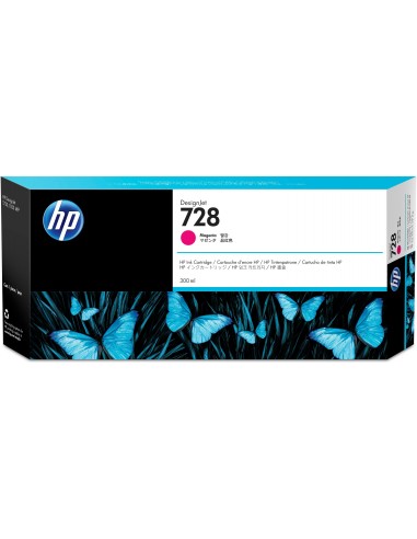 HP Cartucho de tinta DesignJet 728 magenta de 300 ml