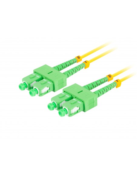Lanberg FO-SASA-SD11-0010-YE cable de fibra optica 1 m SC G.657.A1 Verde, Amarillo