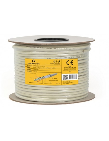 Gembird FPC-6004-SOL cable de red Gris 100 m Cat6 F UTP (FTP)