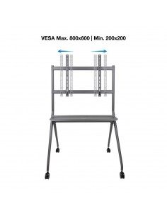 TooQ iSTAND Soporte de Suelo con Ruedas para Pantallas 50"- 86", Gris 2