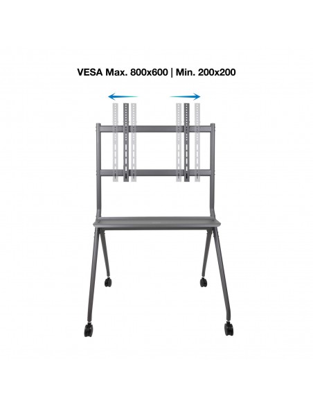 TooQ iSTAND Soporte de Suelo con Ruedas para Pantallas 50"- 86", Gris