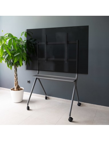 TooQ iSTAND Soporte de Suelo con Ruedas para Pantallas 50"- 86", Gris