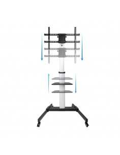 TooQ Hera Soporte de Suelo de Aluminio con Ruedas para Pantalla 37"-86" 2