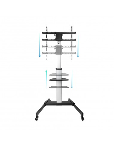 TooQ Hera Soporte de Suelo de Aluminio con Ruedas para Pantalla 37"-86"