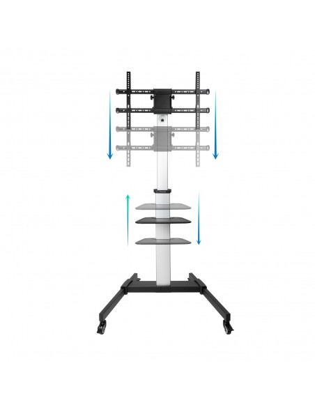 TooQ Hera Soporte de Suelo de Aluminio con Ruedas para Pantalla 37"-86"