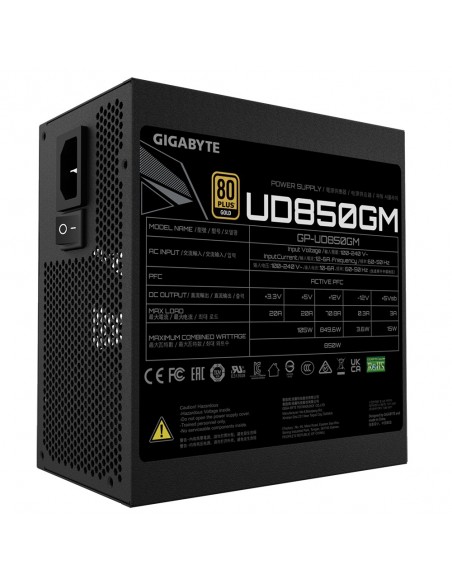 Gigabyte UD850GM unidad de fuente de alimentación 850 W 20+4 pin ATX ATX Negro