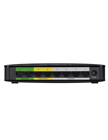 Zyxel GS-108S v2 No administrado Gigabit Ethernet (10 100 1000) Negro