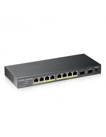 Zyxel GS1100-10HP v2 No administrado Gigabit Ethernet (10 100 1000) Energía sobre Ethernet (PoE) Negro