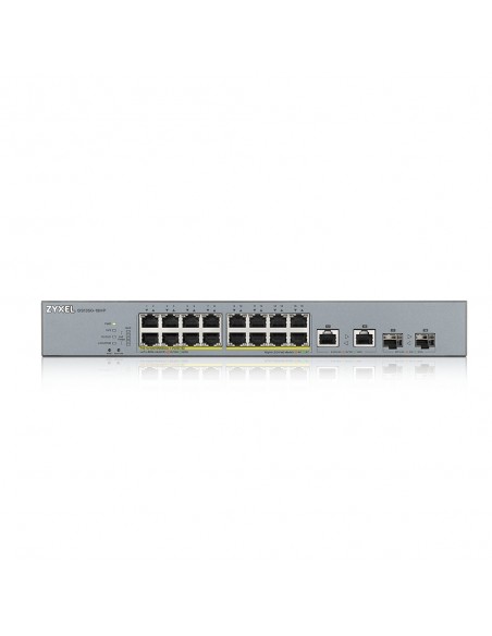 Zyxel GS1350-18HP-EU0101F switch Gestionado L2 Gigabit Ethernet (10 100 1000) Energía sobre Ethernet (PoE) Gris