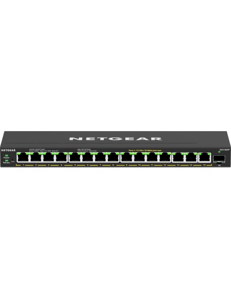 NETGEAR 16-Port High-Power PoE+ Gigabit Ethernet Plus Switch (231W) with 1 SFP port (GS316EPP) Gestionado Gigabit Ethernet