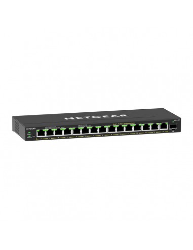 NETGEAR GS316EP-100PES switch Gestionado Gigabit Ethernet (10 100 1000) Energía sobre Ethernet (PoE) Negro