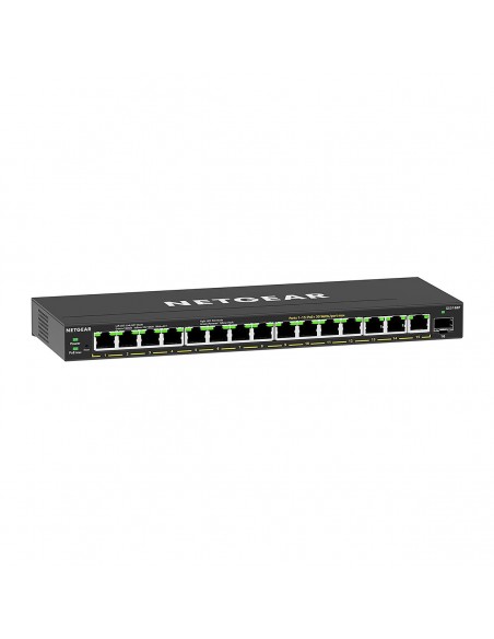 NETGEAR GS316EP-100PES switch Gestionado Gigabit Ethernet (10 100 1000) Energía sobre Ethernet (PoE) Negro