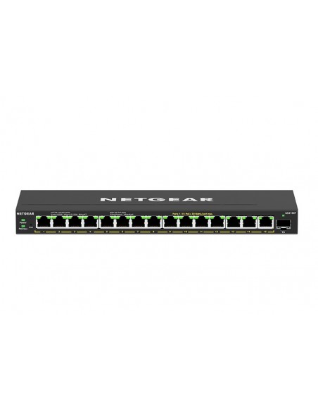 NETGEAR GS316EP-100PES switch Gestionado Gigabit Ethernet (10 100 1000) Energía sobre Ethernet (PoE) Negro