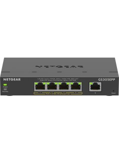 NETGEAR 5-Port Gigabit Ethernet High-Power PoE+ Plus Switch (GS305EPP) Gestionado L2 L3 Gigabit Ethernet (10 100 1000) Energía 2
