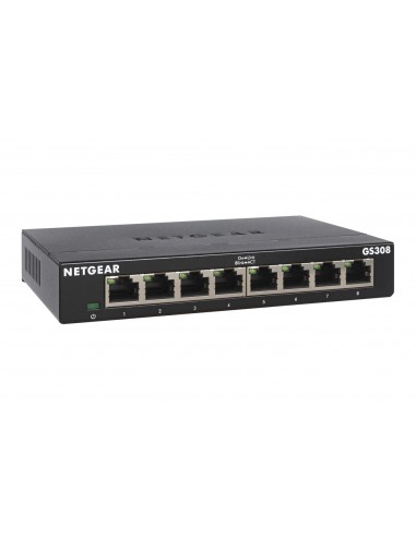 NETGEAR GS308-300PES switch No administrado L2 Gigabit Ethernet (10 100 1000) Negro