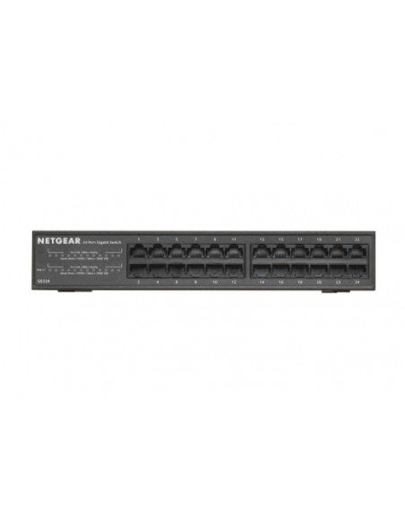 NETGEAR GS324 No administrado Gigabit Ethernet (10 100 1000) Negro
