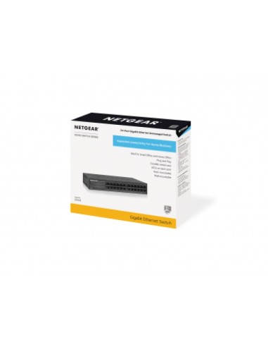 NETGEAR GS324 No administrado Gigabit Ethernet (10 100 1000) Negro