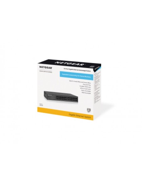 NETGEAR GS324 No administrado Gigabit Ethernet (10 100 1000) Negro