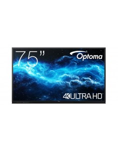 Optoma 3752RK Panel plano interactivo 190,5 cm (75") LED Wifi 400 cd   m² 4K Ultra HD Negro Pantalla táctil Procesador