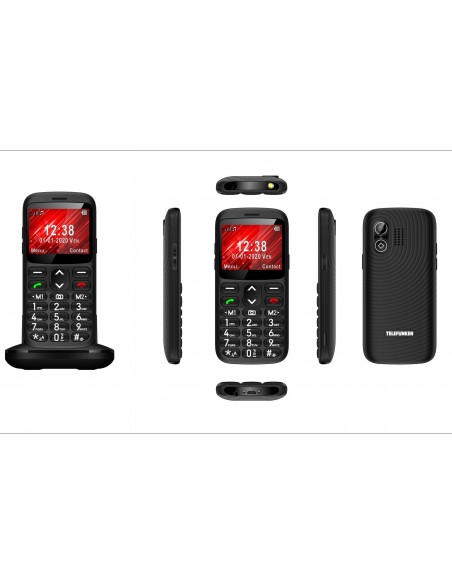 Telefunken S520 5,87 cm (2.31") 95 g Negro Teléfono para personas mayores