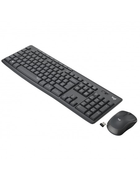 Logitech MK295 Silent Wireless Combo teclado Ratón incluido RF inalámbrico AZERTY Belga Grafito