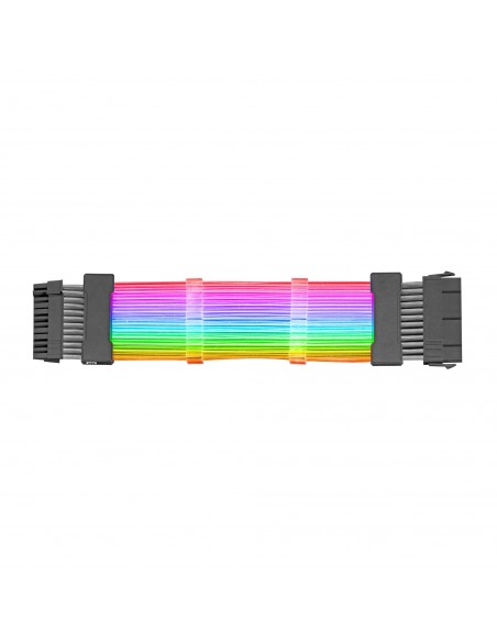Mars Gaming MCA-24 Cable Extensor ARGB 24pin ATX para Placa Base LEDs Ultrabrillantes Compatibilidad Total AWG18 de Cobre Puro