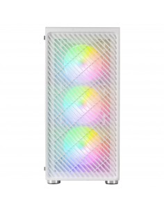 Mars Gaming MC-F Blanco, Semitorre Gaming ATX, Ventana Completa Cristal Templado, Frontal Metal-Mesh, 4x Ventiladores ARGB 120mm 2