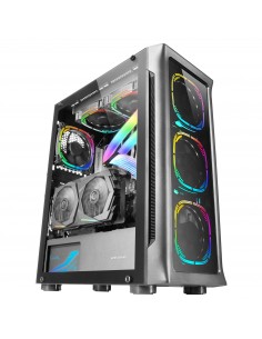 Mars Gaming MC-NEO Negro Torre Gaming XXL E-ATX Ventana Lateral y Frontal Cristal Templado 4x Ventiladores ARGB 120mm + 2