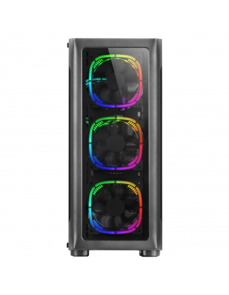 Mars Gaming MC-NEO Negro Torre Gaming XXL E-ATX Ventana Lateral y Frontal Cristal Templado 4x Ventiladores ARGB 120mm +