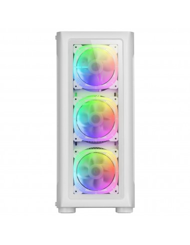 Mars Gaming MC-NEO Blanco Torre Gaming XXL E-ATX Ventana Lateral y Frontal Cristal Templado 4x Ventiladores ARGB 120mm +