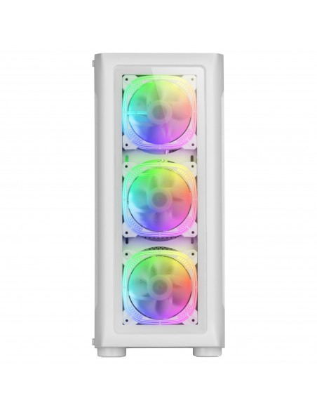 Mars Gaming MC-NEO Blanco Torre Gaming XXL E-ATX Ventana Lateral y Frontal Cristal Templado 4x Ventiladores ARGB 120mm +