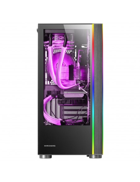 Mars Gaming MC-ULTRA Negro Torre Gaming Custom XXL E-ATX Doble Tira LED ARGB Doble Ventana Cristal Templado Estructura Cámara