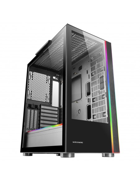 Mars Gaming MC-ULTRA Negro Torre Gaming Custom XXL E-ATX Doble Tira LED ARGB Doble Ventana Cristal Templado Estructura Cámara