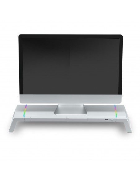 Mars Gaming MGS-ONE Blanco Soporte Monitor RGB Chroma Tamaño Ajustable Soporte Smartphone y Tablet USB Frontal 2.0 Mars Gaming MGS-ONE Blanco Soporte Monitor RGB Chroma Tamaño Ajustable Soporte Smartphone y Tablet USB Frontal 2.0