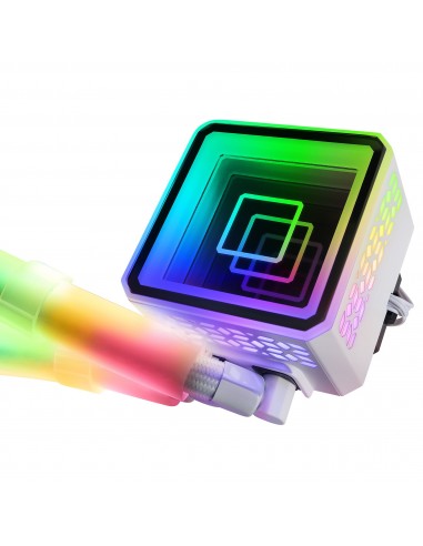 Mars Gaming ML-ULTRA360 Blanco Refrigeración Líquida CPU TDP 650W Espejo Infinito 3 Ventiladores Silenciosos FDB ARGB Tubos