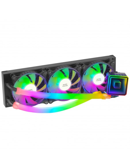 Mars Gaming ML-ULTRA360 Negro Refrigeración Líquida CPU TDP 650W Espejo Infinito 3 Ventiladores Silenciosos FDB ARGB Tubos ARGB Mars Gaming ML-ULTRA360 Negro Refrigeración Líquida CPU TDP 650W Espejo Infinito 3 Ventiladores Silenciosos FDB ARGB Tubos ARGB