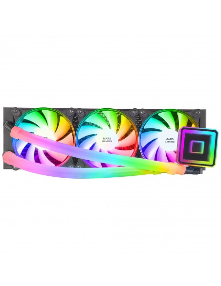 Mars Gaming ML-ULTRA360 Negro Refrigeración Líquida CPU TDP 650W Espejo Infinito 3 Ventiladores Silenciosos FDB ARGB Tubos ARGB Mars Gaming ML-ULTRA360 Negro Refrigeración Líquida CPU TDP 650W Espejo Infinito 3 Ventiladores Silenciosos FDB ARGB Tubos ARGB