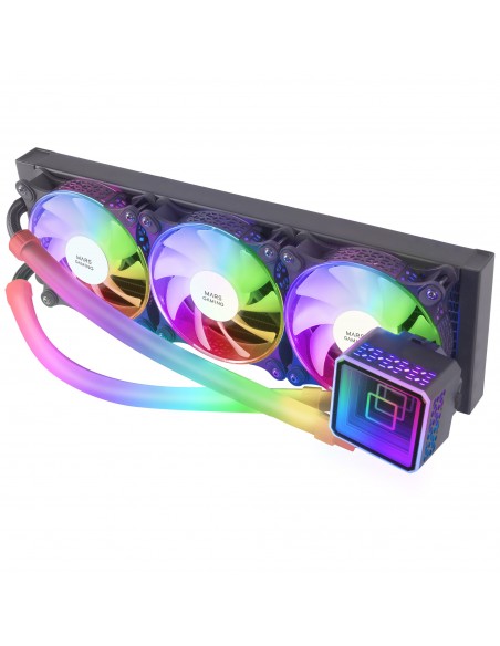 Mars Gaming ML-ULTRA360 Negro Refrigeración Líquida CPU TDP 650W Espejo Infinito 3 Ventiladores Silenciosos FDB ARGB Tubos ARGB Mars Gaming ML-ULTRA360 Negro Refrigeración Líquida CPU TDP 650W Espejo Infinito 3 Ventiladores Silenciosos FDB ARGB Tubos ARGB