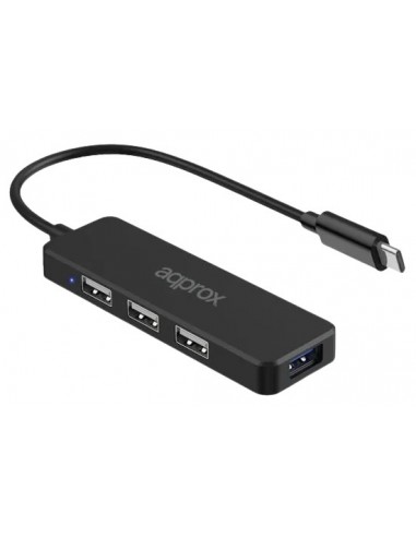 Approx APPC48V2 hub de interfaz USB Tipo C 5000 Mbit s Negro