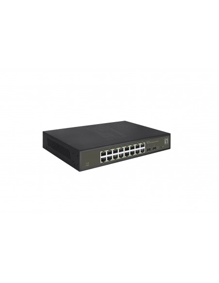 LevelOne GES-2118 switch Gestionado L2 Gigabit Ethernet (10 100 1000) Negro