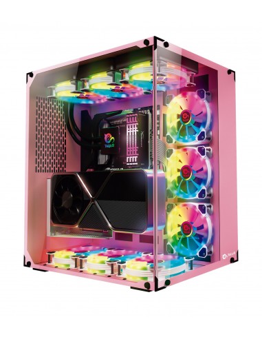 TALIUS CAJA ATX GAMING CRONOS ORCHID RGB CRISTAL TEMPLADO USB 3.0