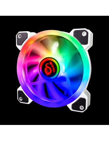 TALIUS Ventilador caja ARGB Iris 16Led 12cm Blanco para caja Cronos