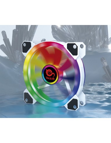 TALIUS Ventilador caja ARGB Iris 16Led 12cm Blanco para caja Cronos
