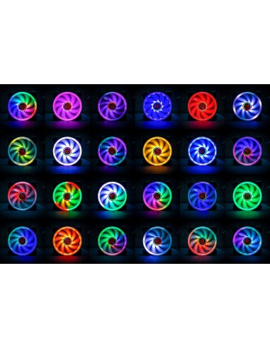 TALIUS Ventilador caja ARGB Iris 16Led 12cm Blanco para caja Cronos