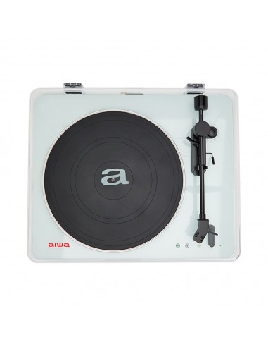 Aiwa APX-790BT WH tocadisco Tocadiscos de tracción por correa Aluminio, Blanco Semiautomático