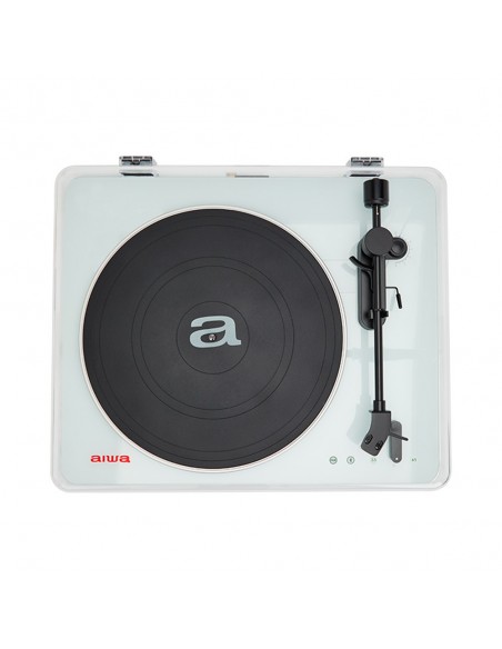 Aiwa APX-790BT WH tocadisco Tocadiscos de tracción por correa Aluminio, Blanco Semiautomático