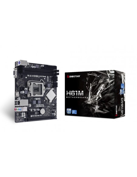 Biostar H61MHV3 placa base Intel® H61 LGA 1155 (Socket H2) micro ATX