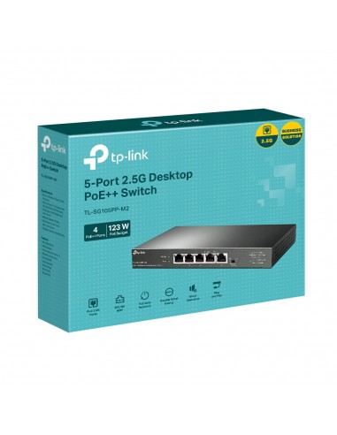 TP-Link TL-SG105PP-M2 switch No administrado Gigabit Ethernet (10 100 1000) Negro