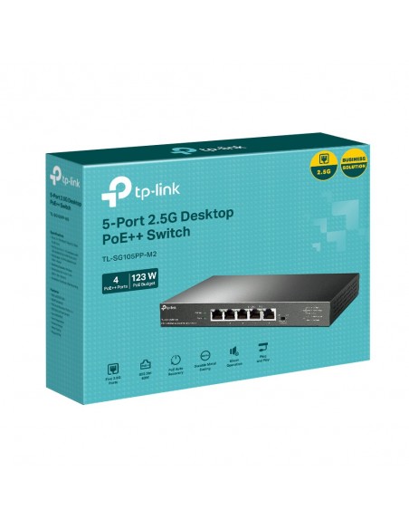 TP-Link TL-SG105PP-M2 switch No administrado Gigabit Ethernet (10 100 1000) Negro