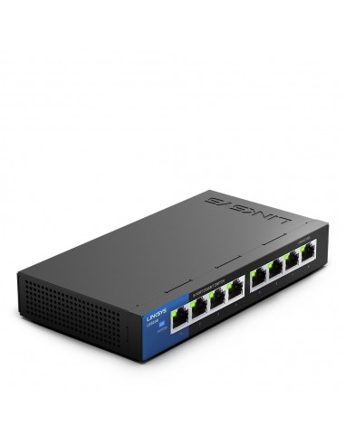 Linksys Switch Gigabit de escritorio para empresas con 8 puertos (LGS108)